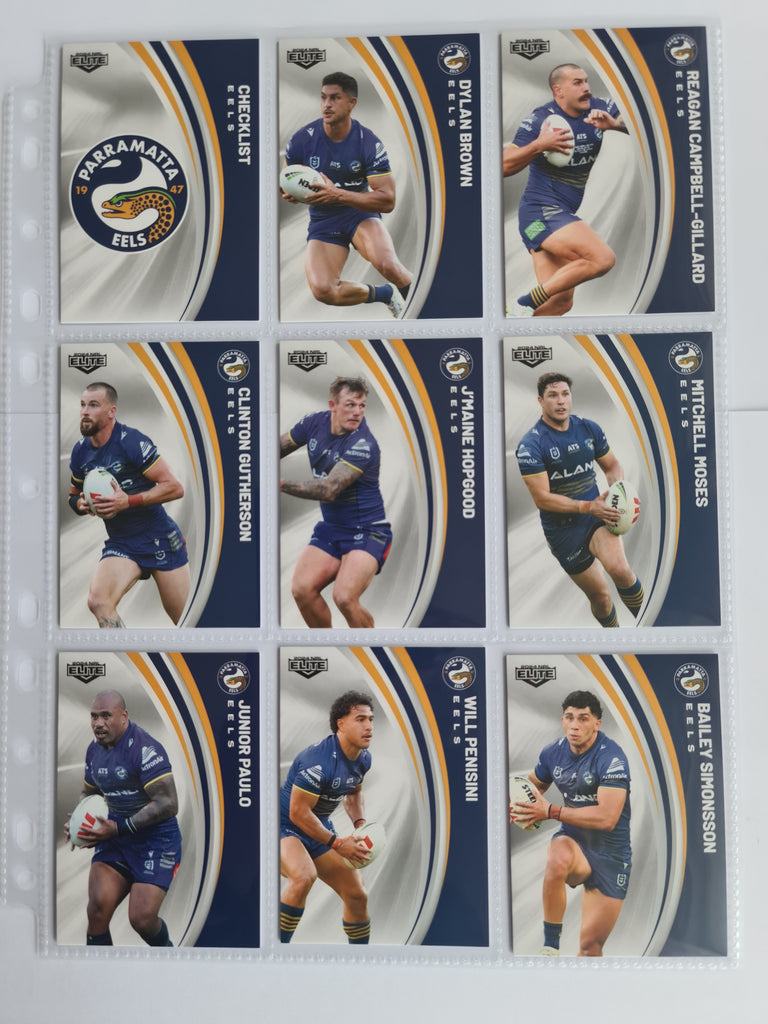 2024 Elite NRL - Base Team Set 9 Cards - Eels