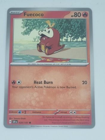 fuecoco holographic card value Pokemon TCG - Surging Sparks - #029/191 - Reverse Holo - Fuecoco
