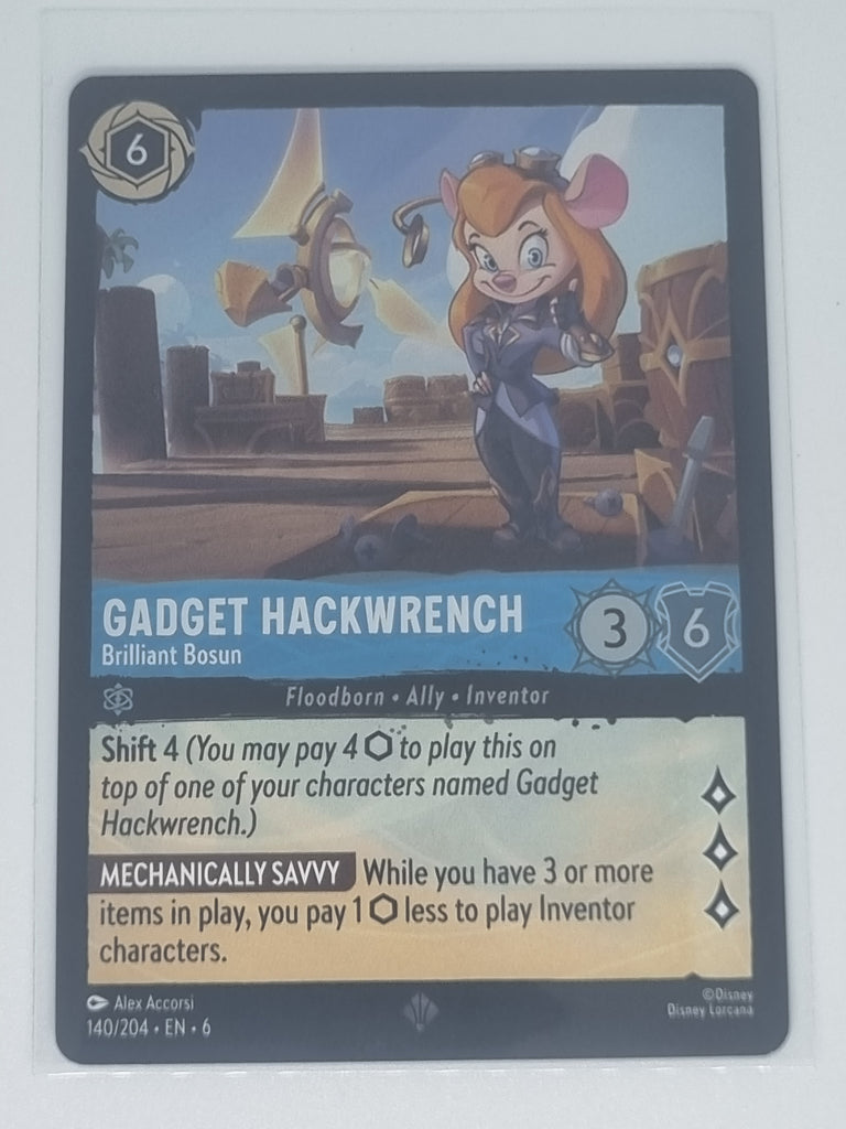 Azurite Sea - COLDFOIL - Gadget Hackwrench - Brilliant Bosun #140/204 Super Rare