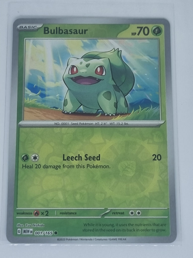 Pokemon TCG - Pokemon 151 - #001/165 - Reverse Holo - Bulbasaur - Common