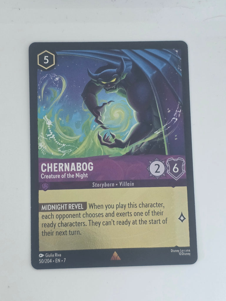 Lorcana Archazia's Island COLDFOIL #50/204 Chernabog Creature of the Night Rare