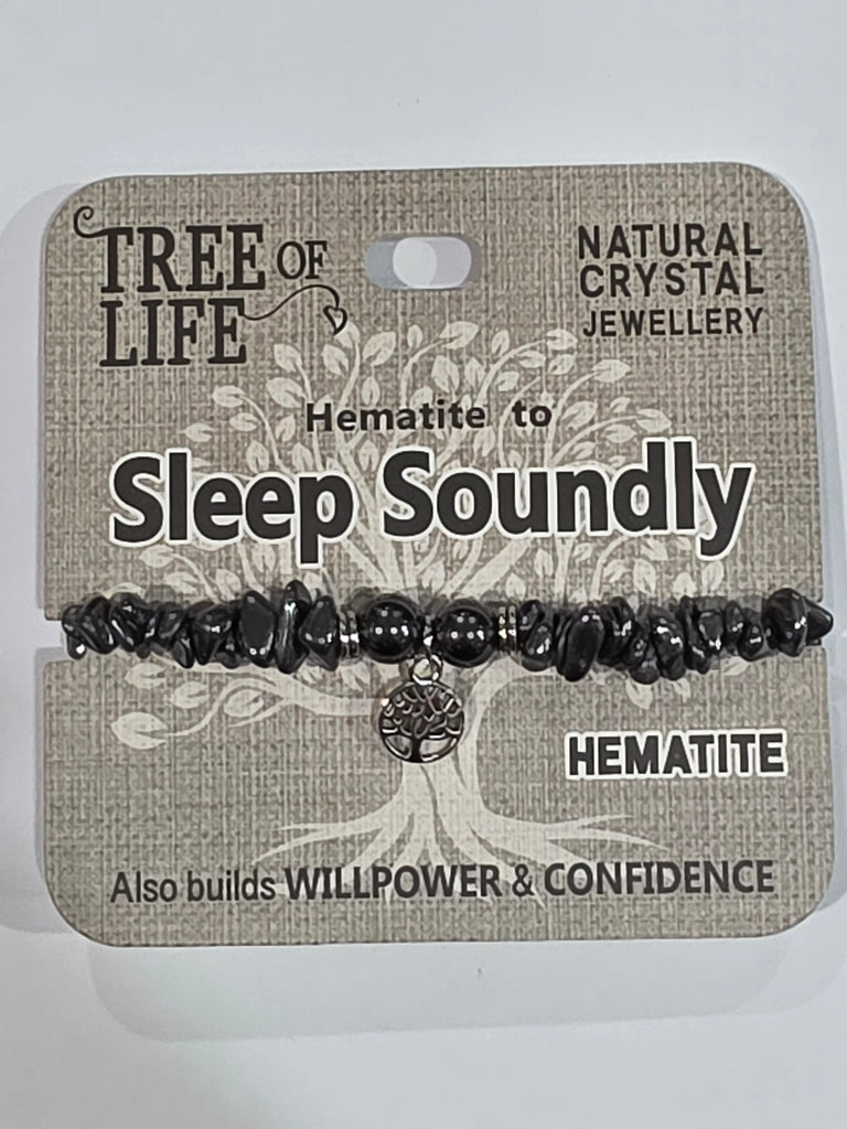 Tree of Life | Sleep Soundly | Hematite Bracelet | Natural Crystal Jewellery