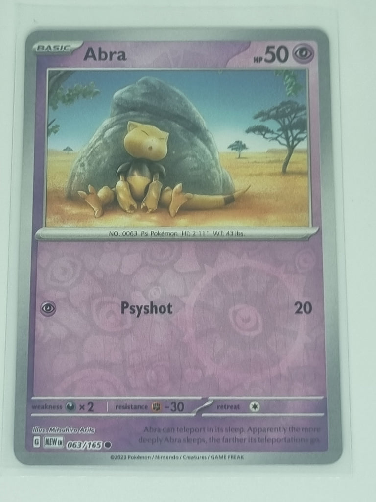 Pokemon TCG - Pokemon 151 - #063/165 - Reverse Holo - Abra - Common