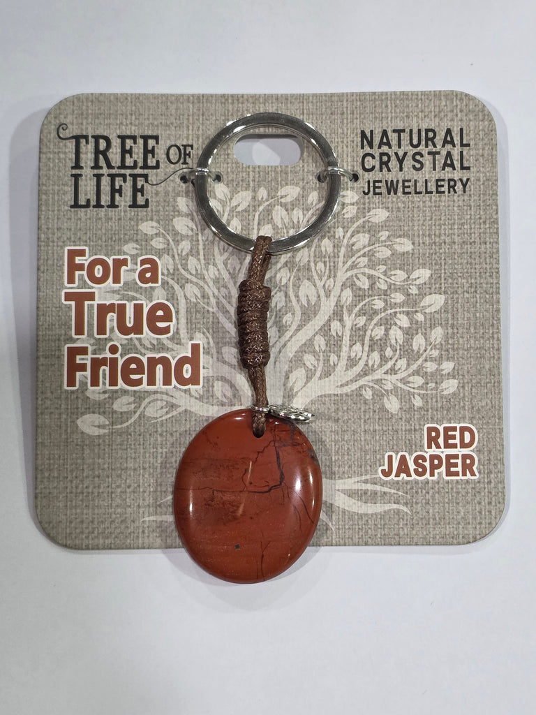 Tree of Life | For a True Friend | Red Jasper Keyring | Natural Crystal Jewellery