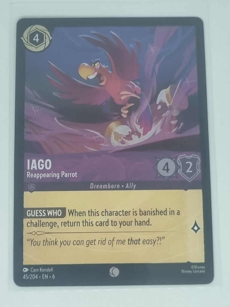 Lorcana Azurite Sea - COLDFOIL - Iago - Reappering Parrot - 45/204 - Common