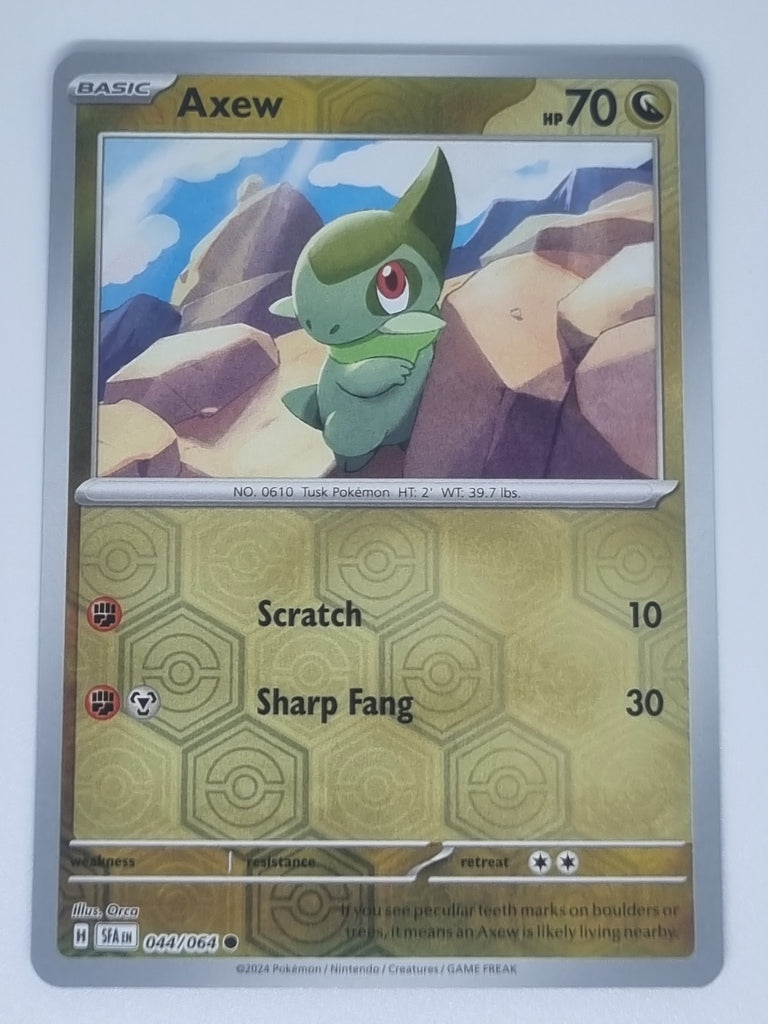 Pokemon TCG - Shrouded Fable - #044/064 - Axew - Reverse Holo - Common
