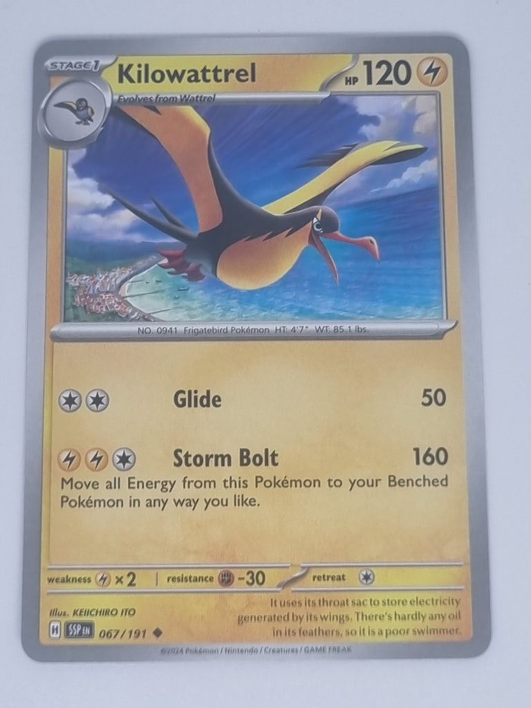 Pokemon TCG - Surging Sparks - #067/191 - Kilowattrel - Uncommon 