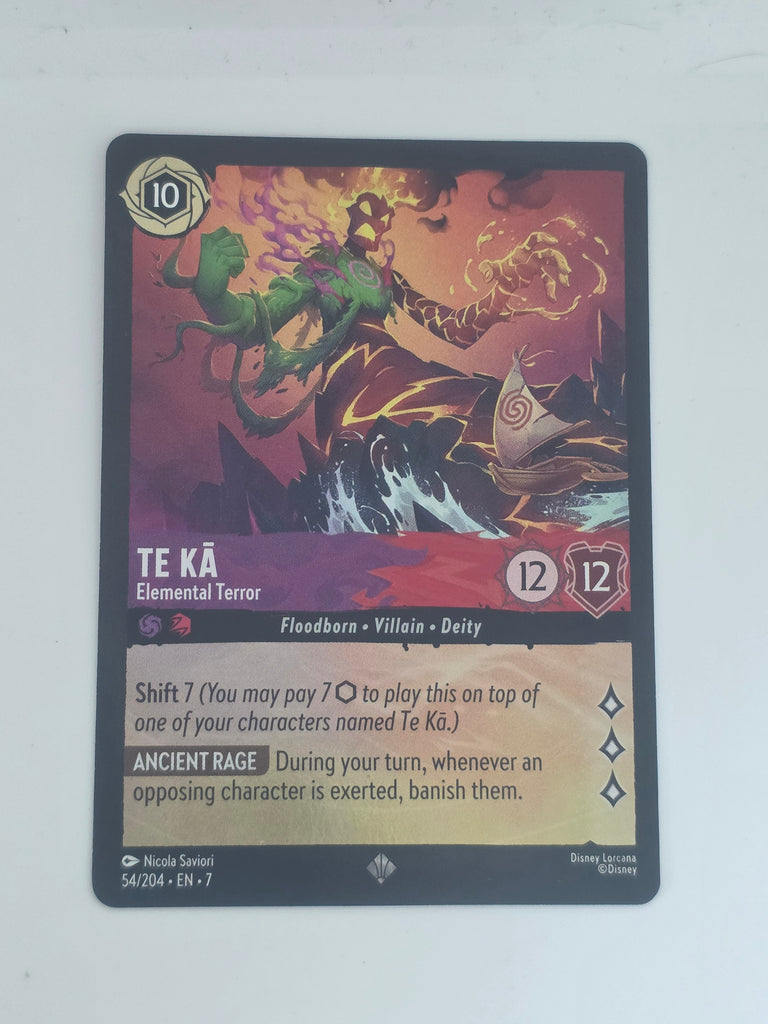 Lorcana | Archazia's Island COLDFOIL #54/204 Te Ka Elemental Terror | Super Rare