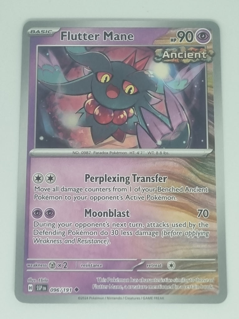 Pokemon TCG - Surging Sparks - #096/191 - Flutter Mane - Uncommon Funporium Pokemon TCG - Surging Sparks - #096/191 - Flutter Mane - Uncommon Funporium