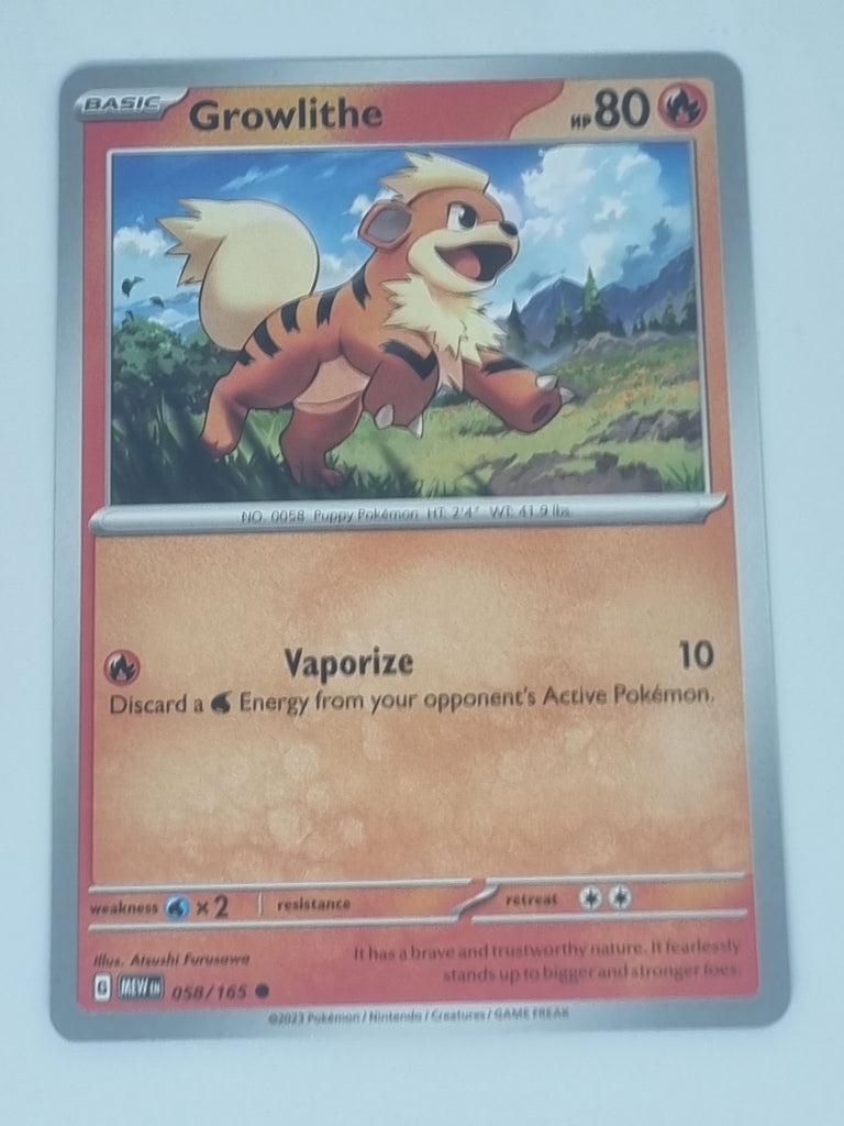 Pokemon TCG - Pokemon 151 - #058/165 - Growlithe - Common