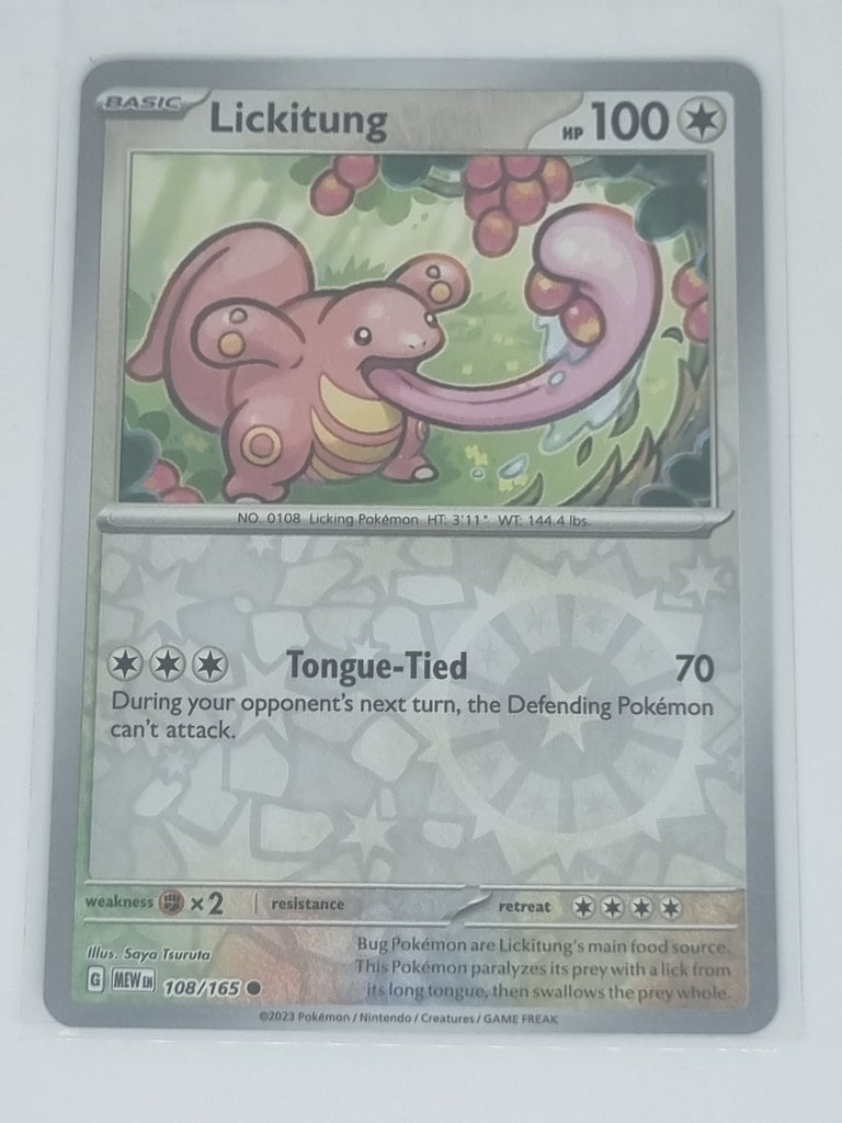 Pokemon TCG - Pokemon 151 - #108/165 - Reverse Holo - Lickitung - Common