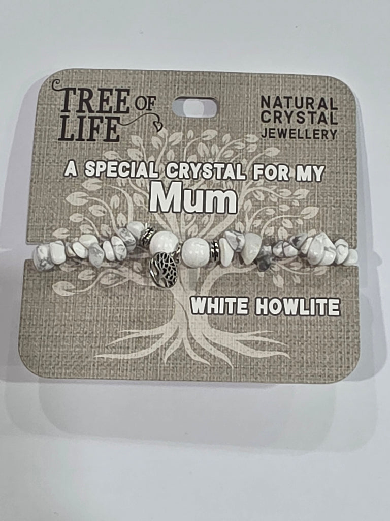 Tree of Life | Special Mum | White Howlite Bracelet | Natural Crystal Jewellery