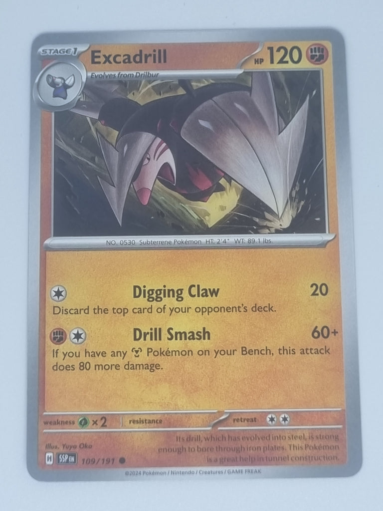 Pokemon TCG - Surging Sparks - #109/191 - Excadrill - Common