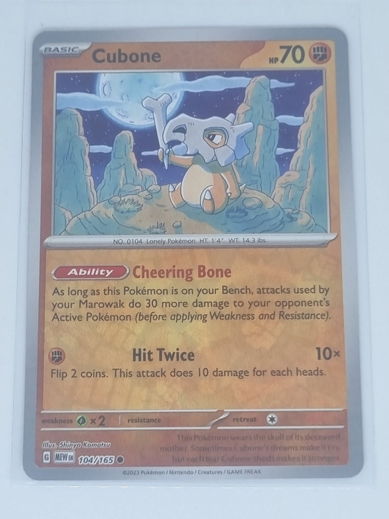 Pokemon TCG - Pokemon 151 - #104/165 - Reverse Holo - Cubone - Common