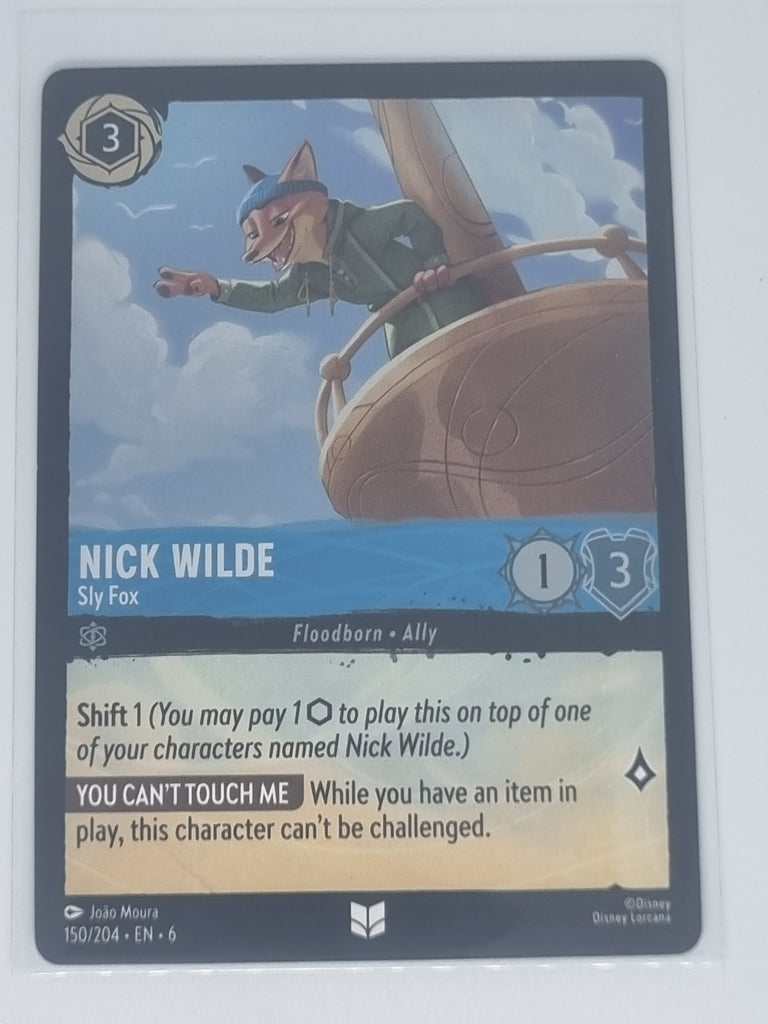 Lorcana Azurite Sea - COLDFOIL - Nick Wilde - Sharp Fox - #150/204 - Uncommon