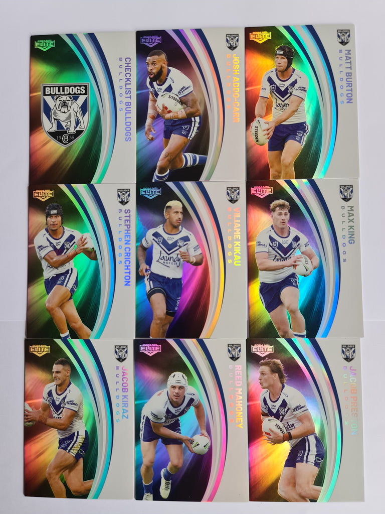 2024 Elite NRL - Pearl Team Set 9 Cards - Bulldogs