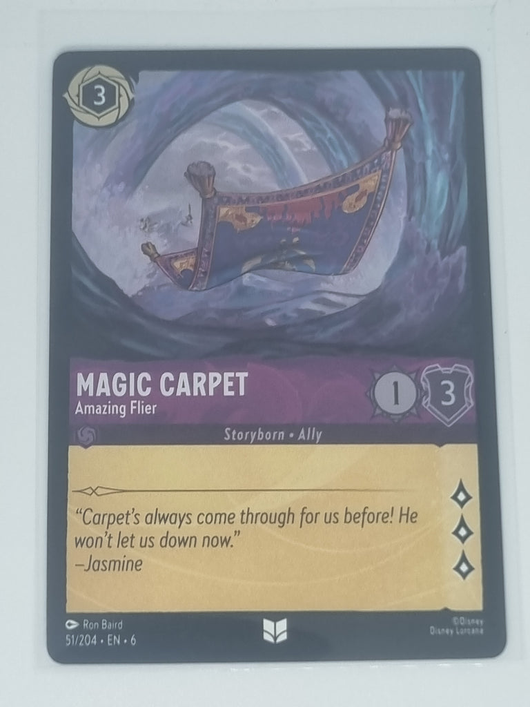 Lorcana Azurite Sea - COLDFOIL - Magic Carpet - Amazing Flier - #51/204 Uncommon