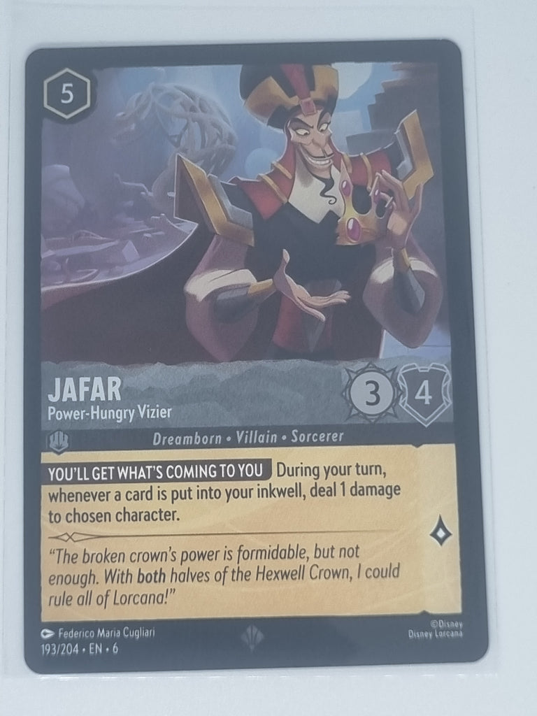 Lorcana Azurite Sea - COLDFOIL - Jafar - Power-Hungry Vizier #193/204 Super Rare