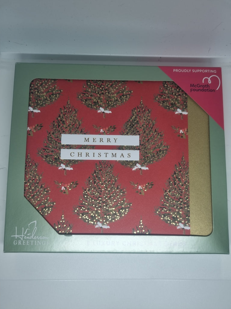 2024 Boxed Christmas Cards - Merry Christmas Red - 8 Cards