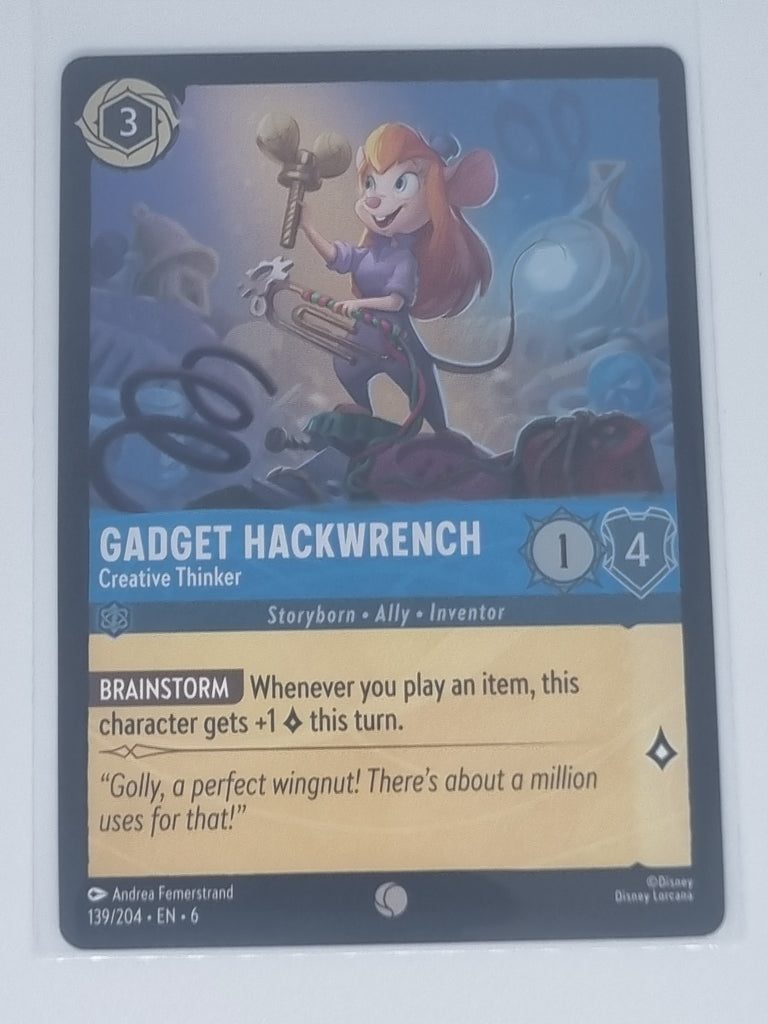 Azurite Sea - COLDFOIL - Gadget Hackwrench - Creative Thinker - #139/204 Common