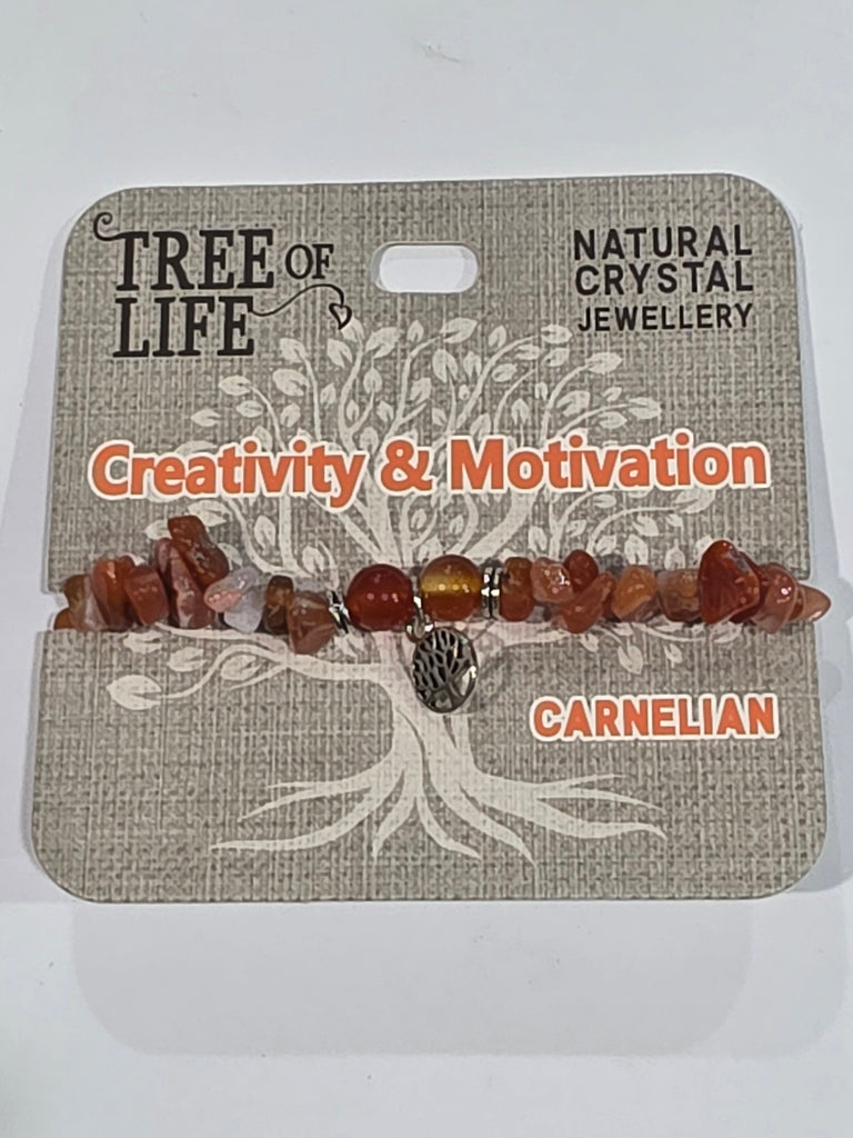 Tree of Life | Creativity & Motivation | Carnelian Bracelet | Natural Crystal Jewellery