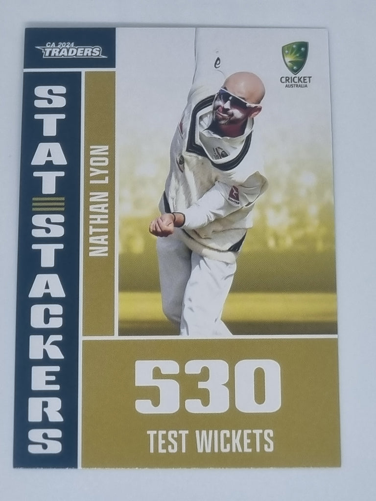 2024-25 LUXE Cricket - Stat Stackers - #SS02 - Nathan Lyon - Australi Men's