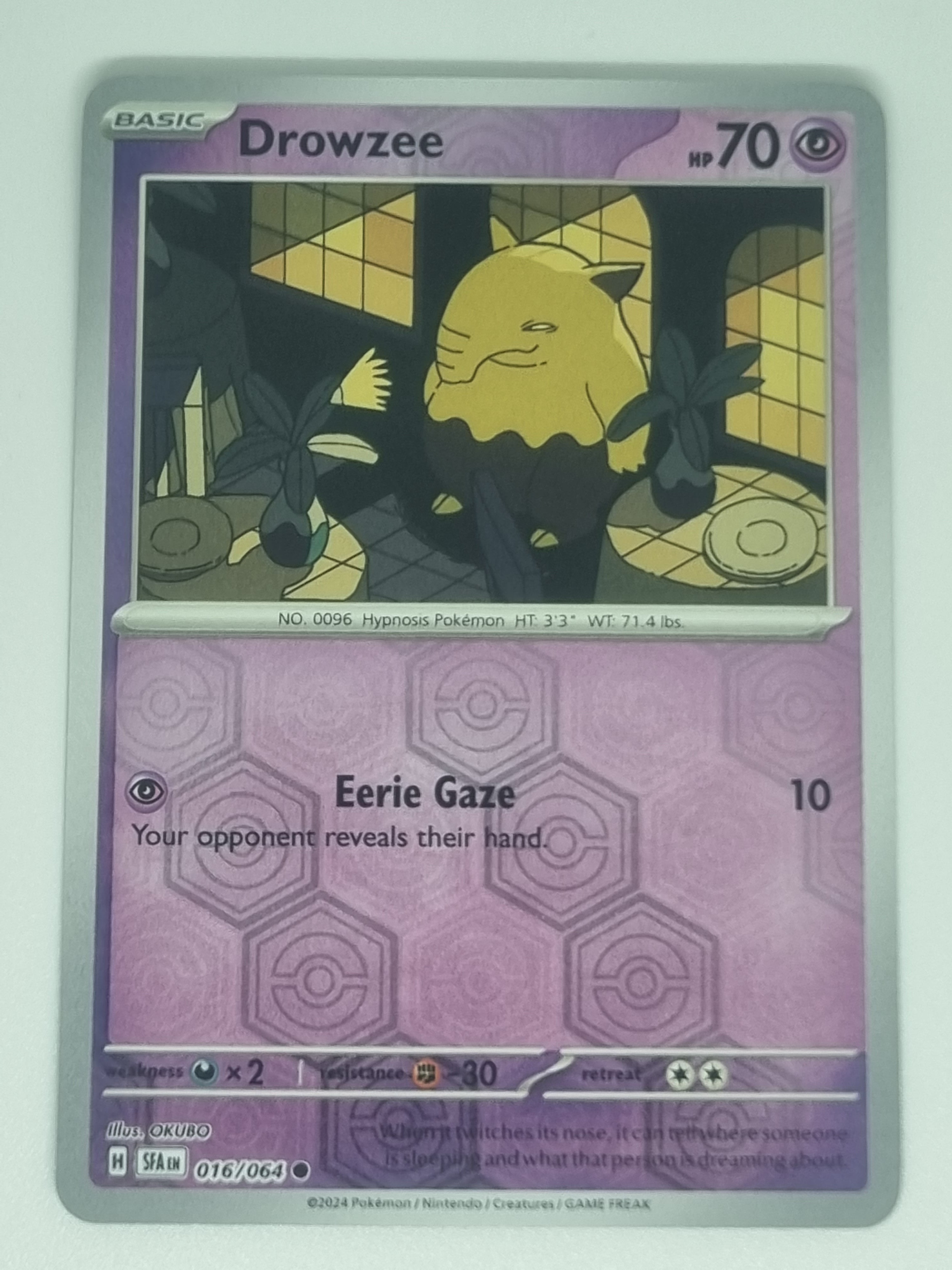 Pokemon TCG - Shrouded Fable - #016/064 - Drowzee - Reverse Holo