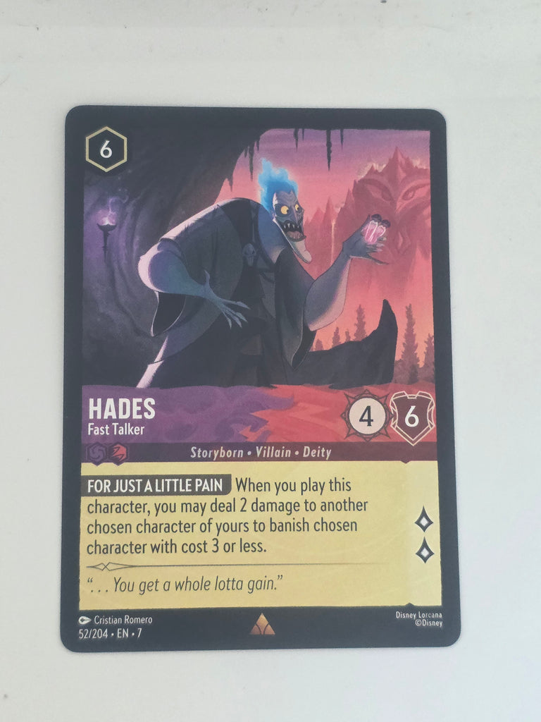 Lorcana | Archazia's Island | #52/204 | Hades - Fast Talker | Rare