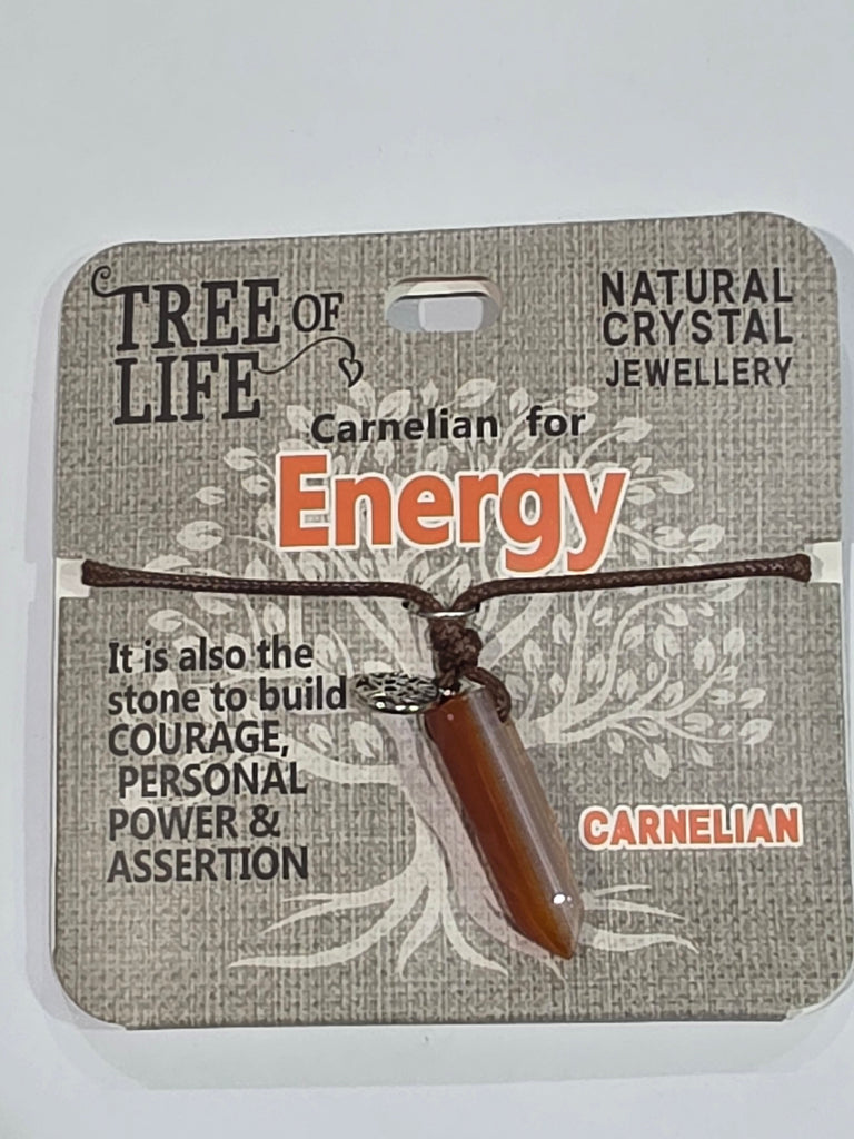 Tree of Life | Energy | Carnelian Necklace | Natural Crystal Jewellery