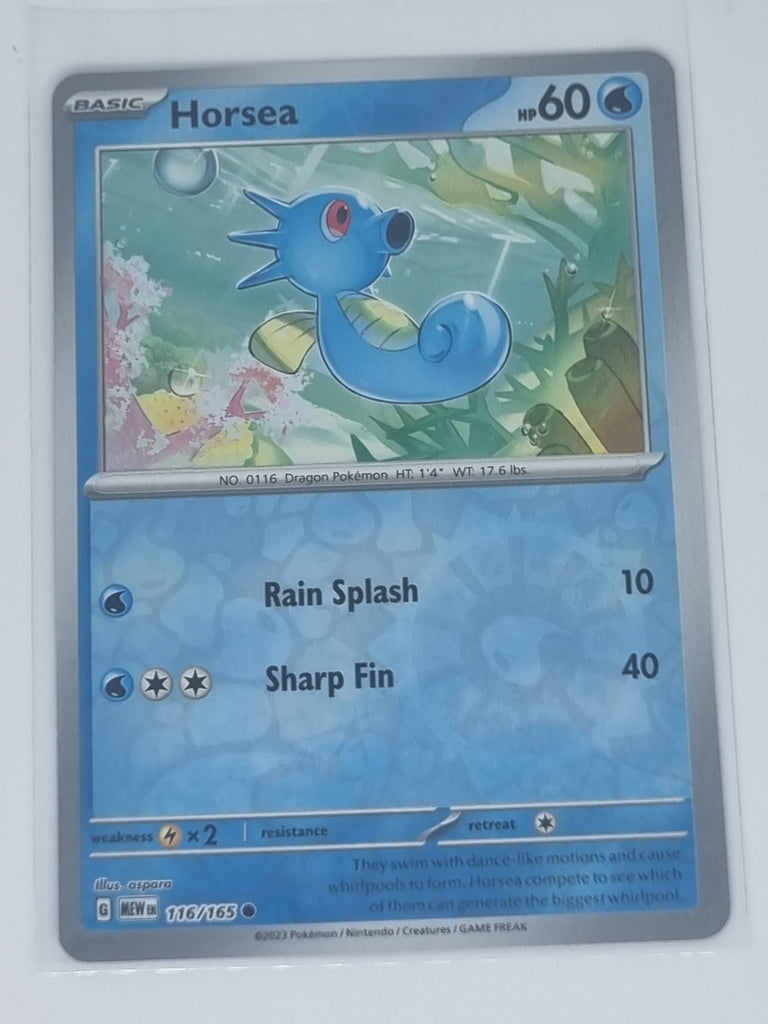 Pokemon TCG - Pokemon 151 - #116/165 - Reverse Holo - Horsea - Common