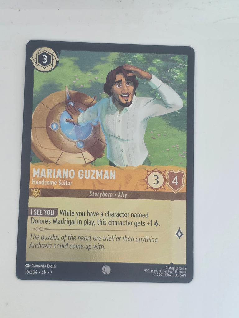 Lorcana Archazia's Island COLDFOIL #16/204 Mariano Guzman Handsome Suitor Common