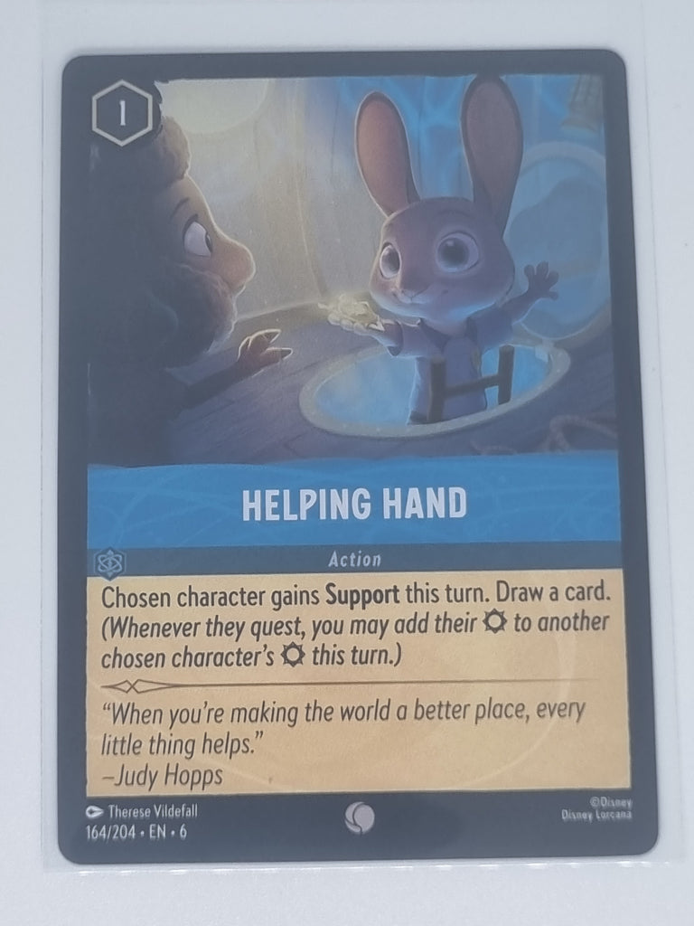 Lorcana Azurite Sea - COLDFOIL - Helping Hand - #164/204 - Common