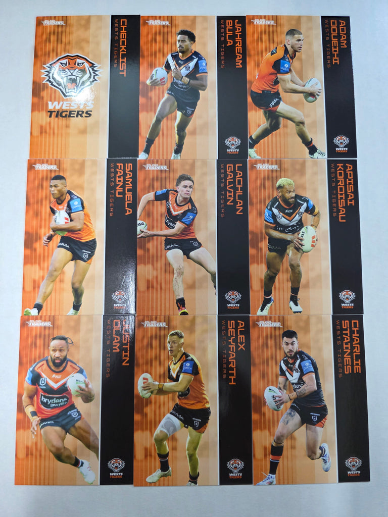NRL 2025 Traders - Base Team Set 9 Cards -Tigers