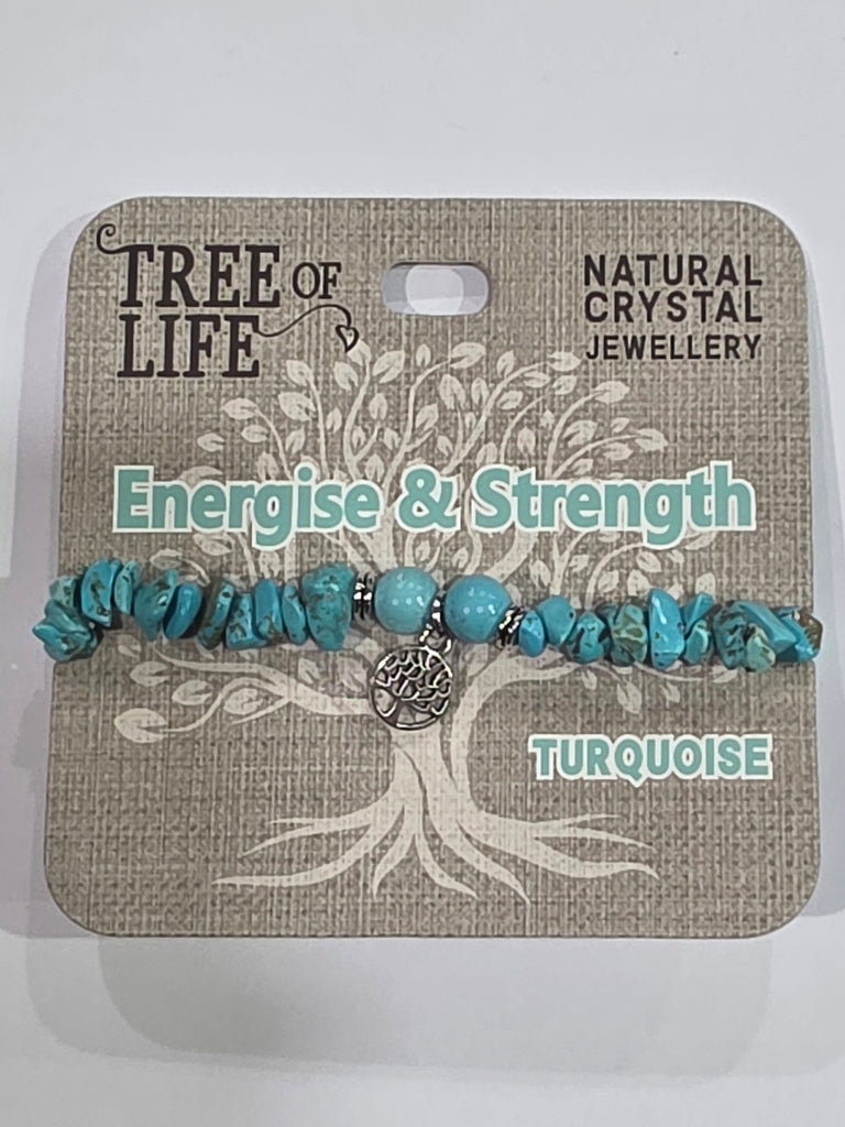 Tree of Life | Energise & Strength | Turquoise Bracelet | Natural Crystal Jewellery