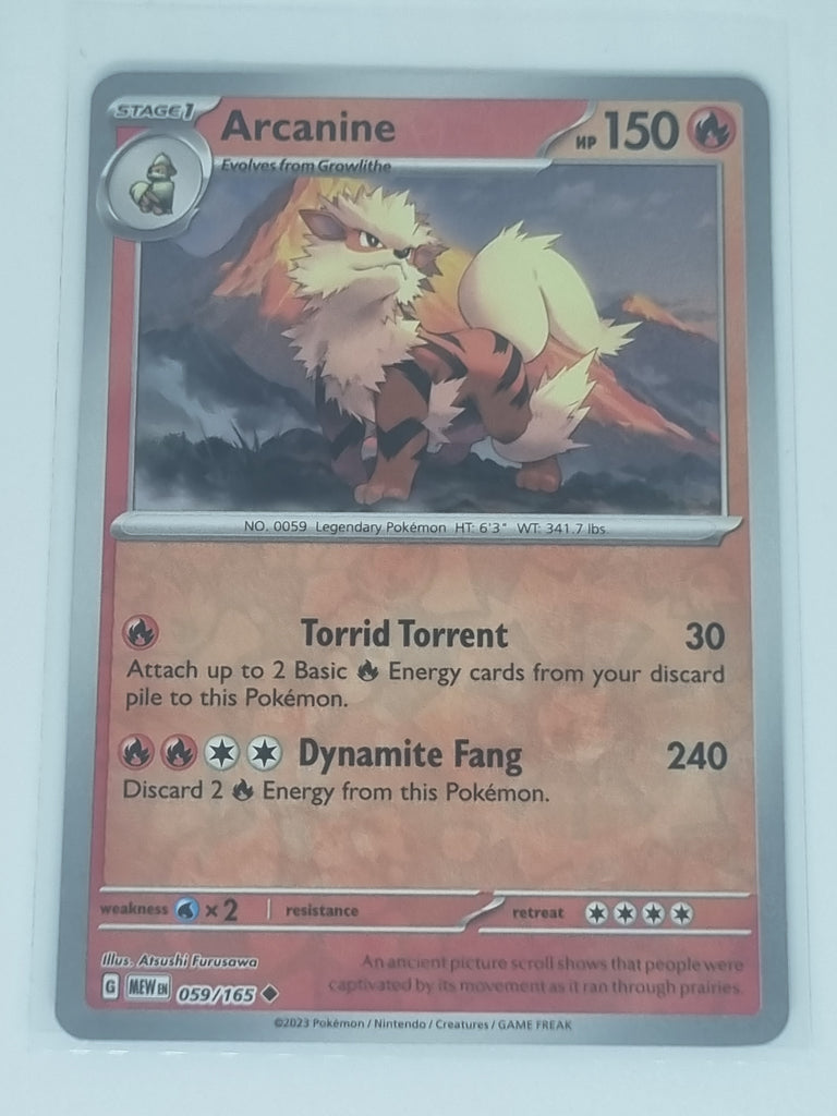 Pokemon TCG - Pokemon 151 - #059/165 - Reverse Holo - Arcanine - Uncommon