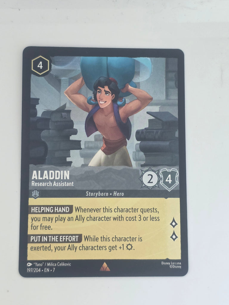 Lorcana | Archazia's Island | #197/204 | Aladdin - Research Assistant | Rare