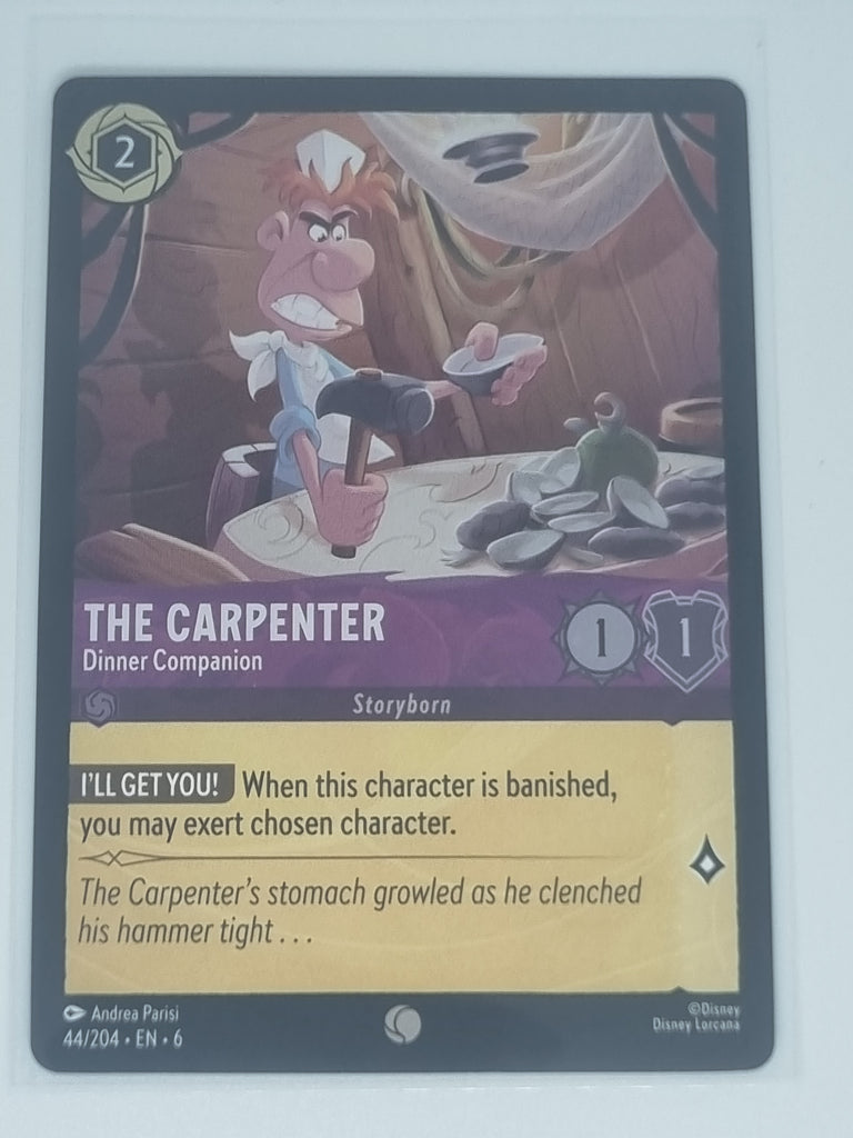 Lorcana Azurite Sea - COLDFOIL - The Carpenter - Dinner Companion #44/204 Common