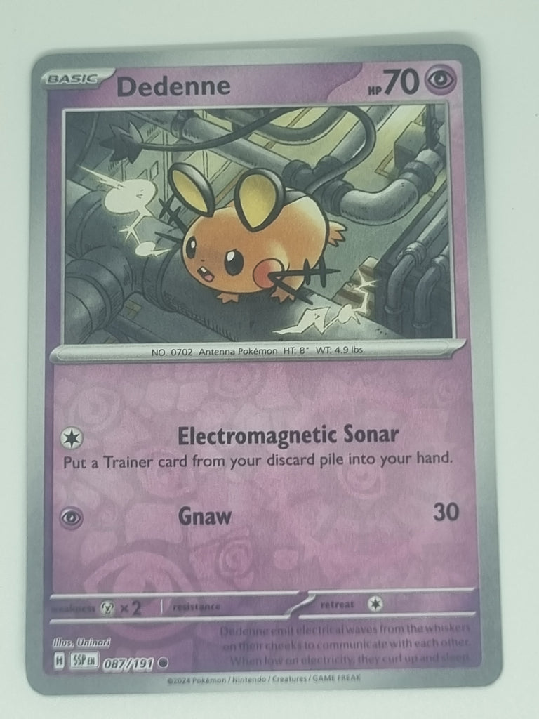 Pokemon TCG - Surging Sparks - #087/191 - Reverse Holo - Dedenne - Common