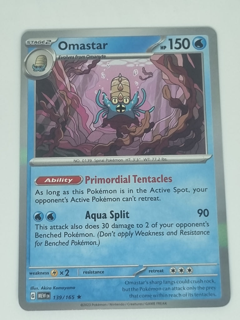 Pokemon TCG - Pokemon 151 - #139/165 - Omastar - Rare