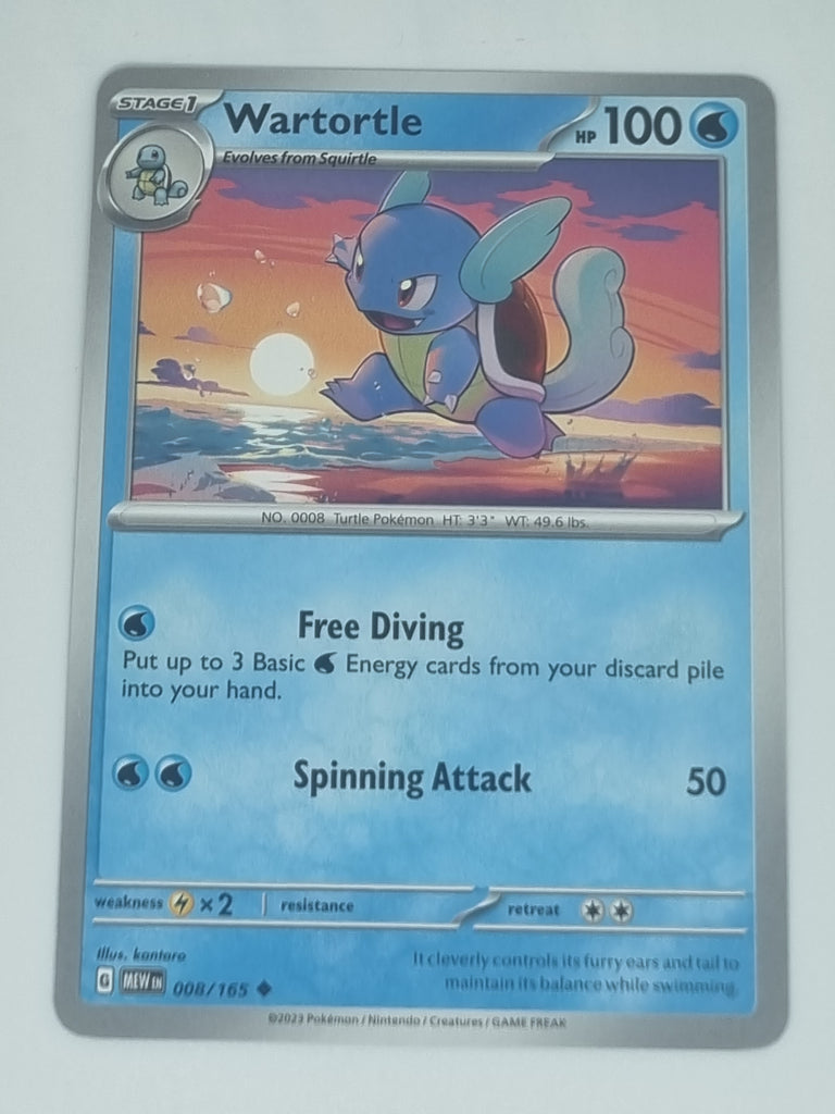 Pokemon TCG - Pokemon 151 - #008/165 - Wartortle - Uncommon