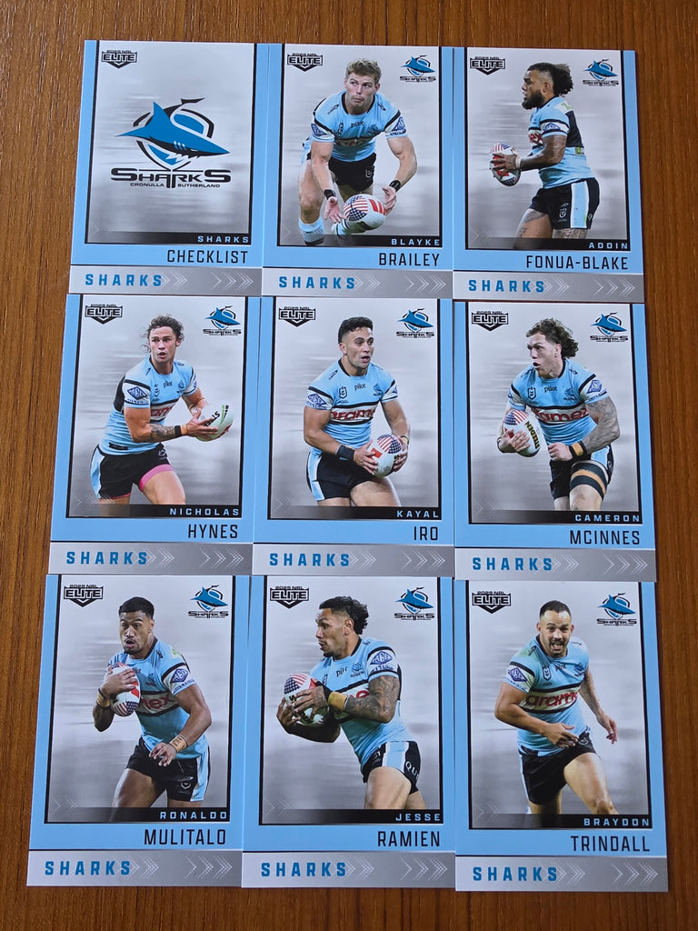 NRL 2025 Elite | Base Team Set 9 Cards | Sharks