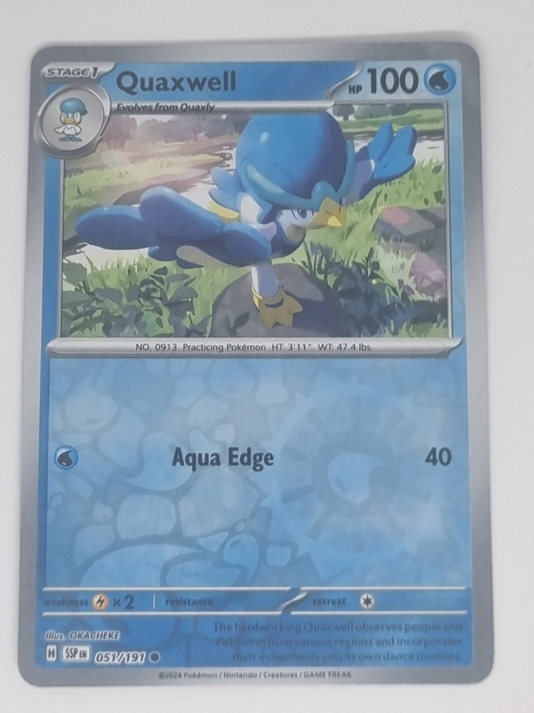 Pokemon TCG - Surging Sparks - #051/191 - Reverse Holo - Quaxwell - Co Funporium Pokemon TCG - Surging Sparks - #051/191 - Reverse Holo - Quaxwell - Co Funporium