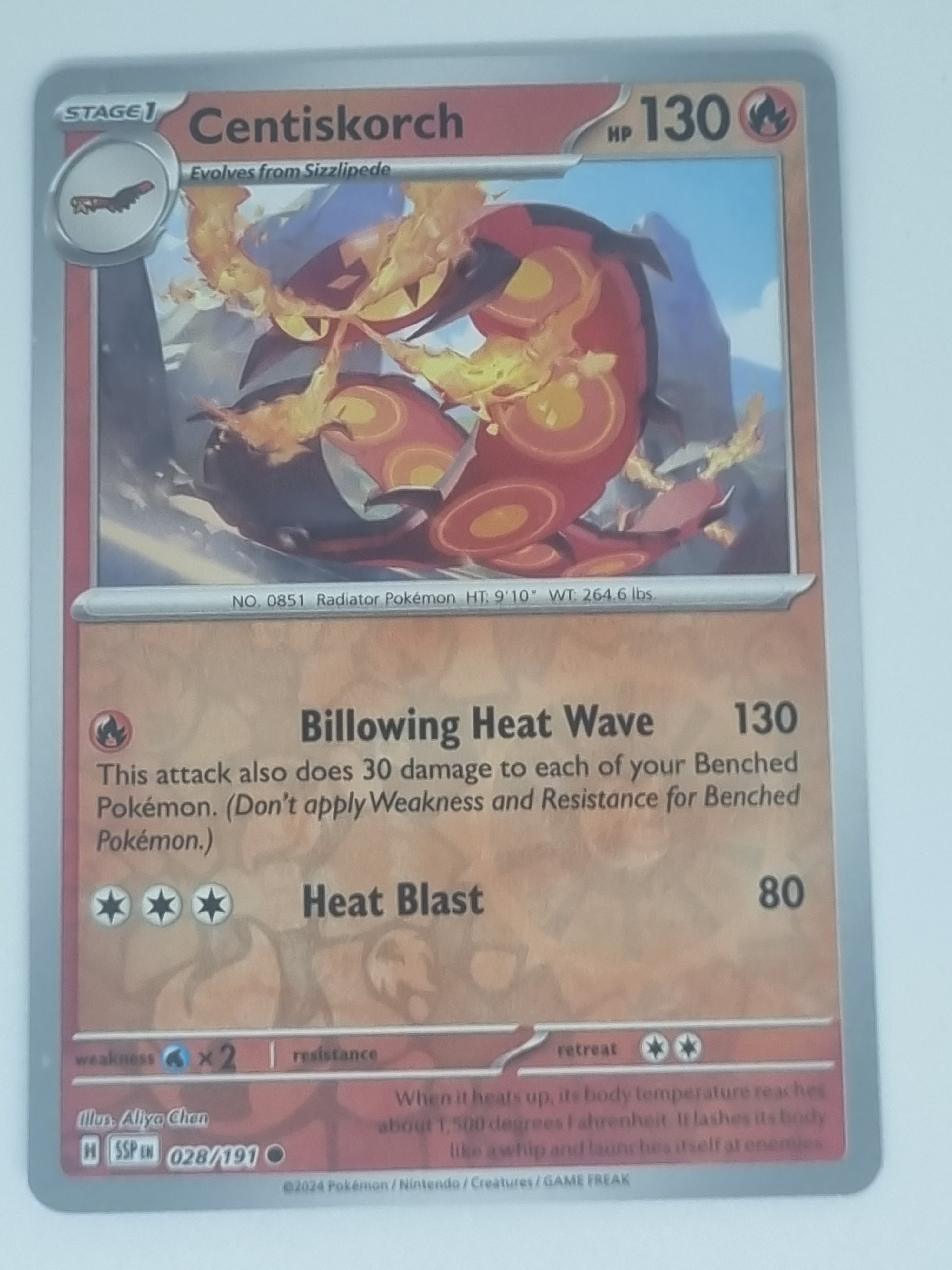 Pokemon TCG - Surging Sparks - #028/191 - Reverse Holo - Centiskorch
