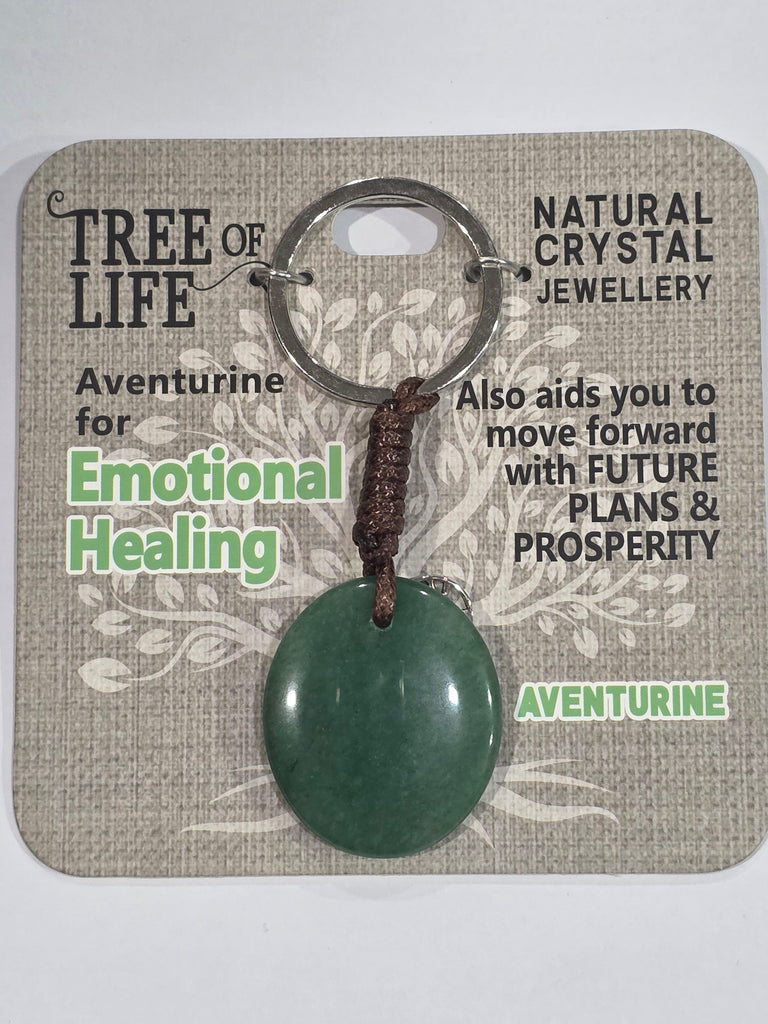 Tree of Life | Emotional Healing | Aventurine Keyring | Natural Crystal Jewellery
