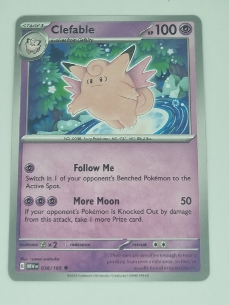 Pokemon TCG - Pokemon 151 - #036/165 - Clefable - Uncommon