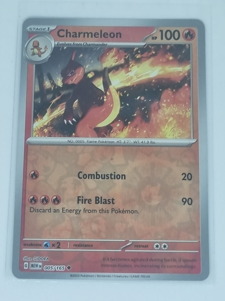 Pokemon TCG - Pokemon 151 - #005/165 - Reverse Holo - Charmeleon - Uncommon