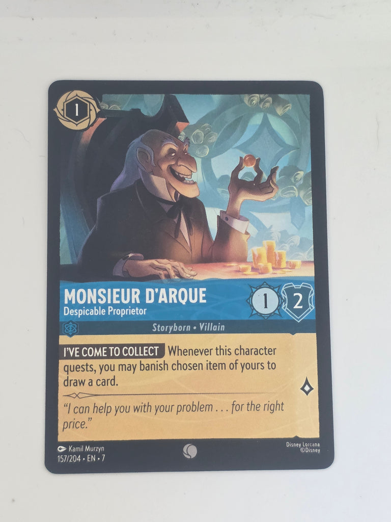 Archazia's Island | #157/204 | Monsieur D'Arque - Despicable Proprietor | Common