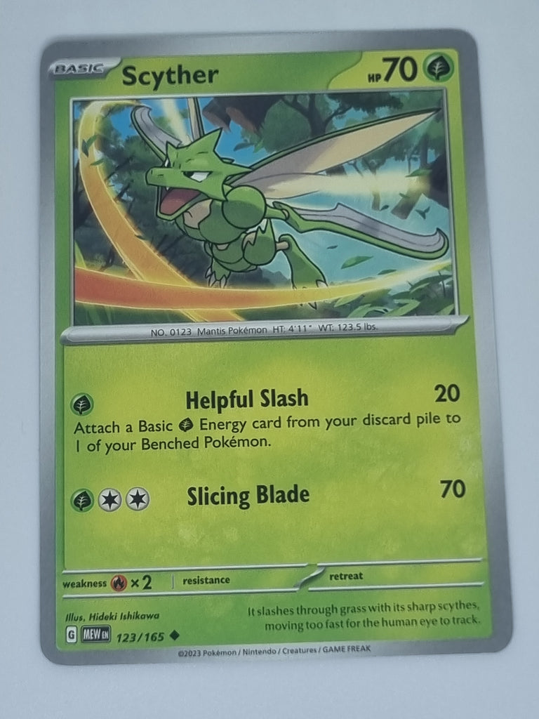 Pokemon TCG - Pokemon 151 - #123/165 - Scyther - Uncommon Funporium Pokemon TCG - Pokemon 151 - #123/165 - Scyther - Uncommon Funporium