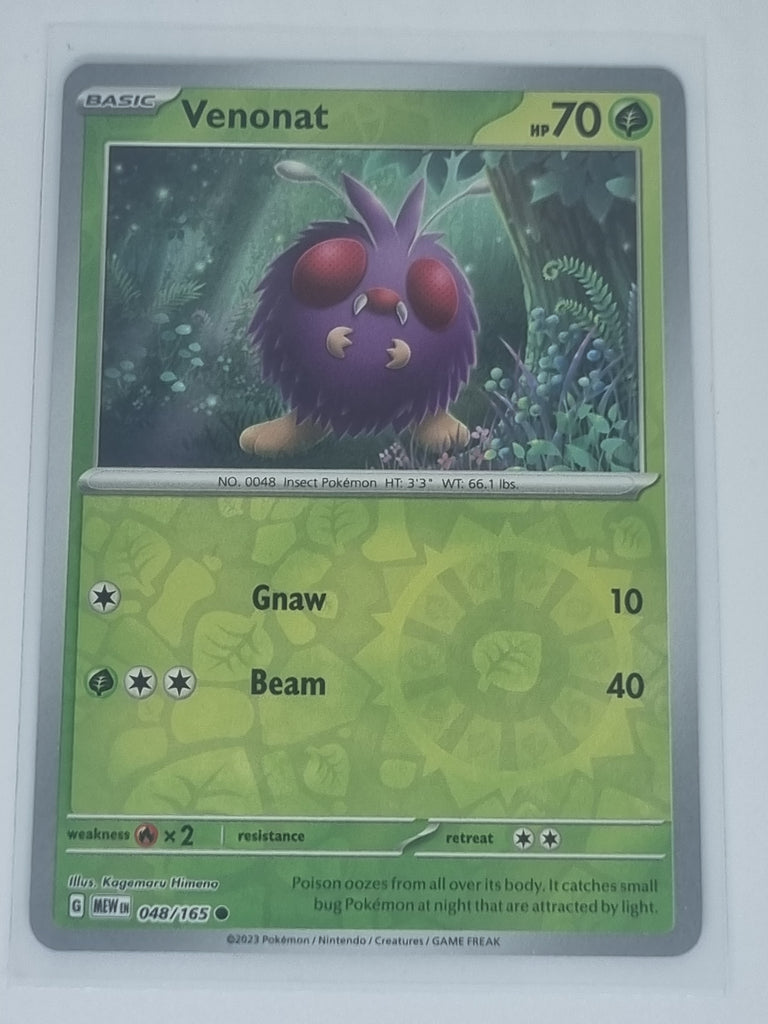 Pokemon TCG - Pokemon 151 - #048/165 - Reverse Holo - Venonat - Common