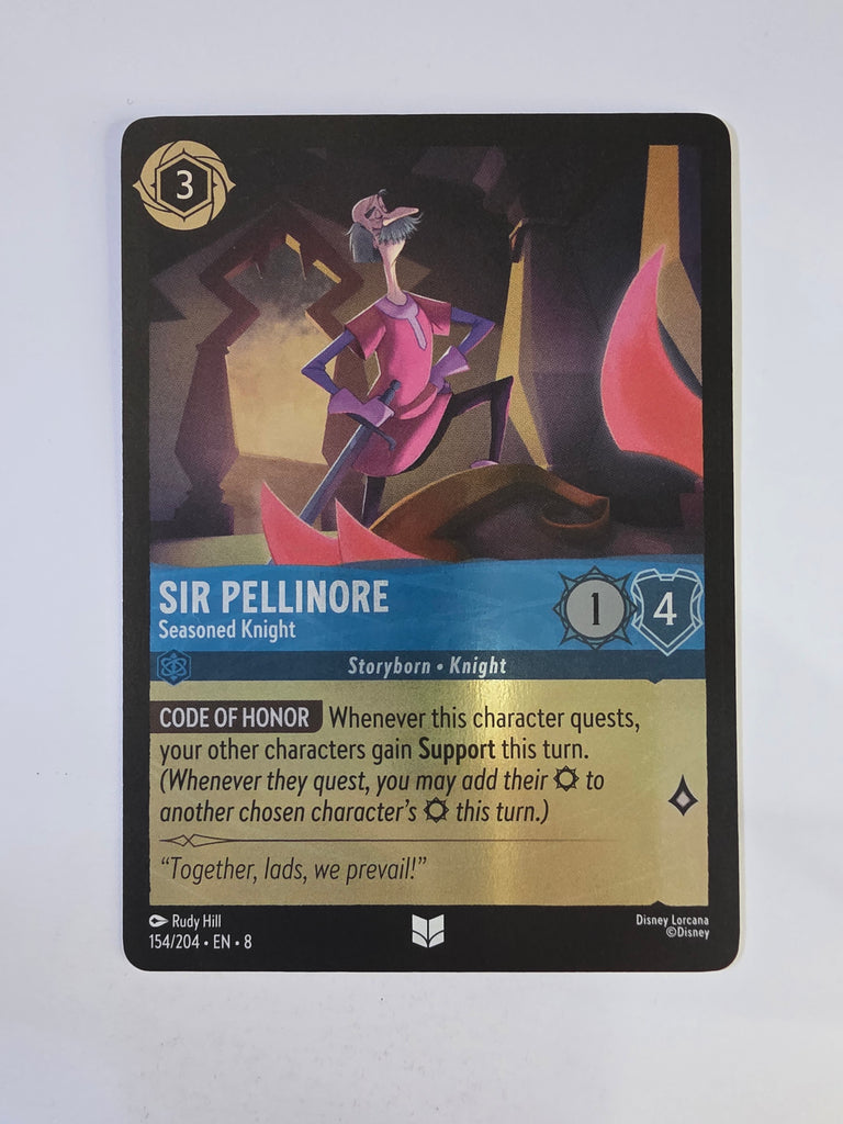 Disney Lorcana Reign of Jafar | Coldfoil | Sir Pellinore Seasoned Knight | #154 | Uncommon